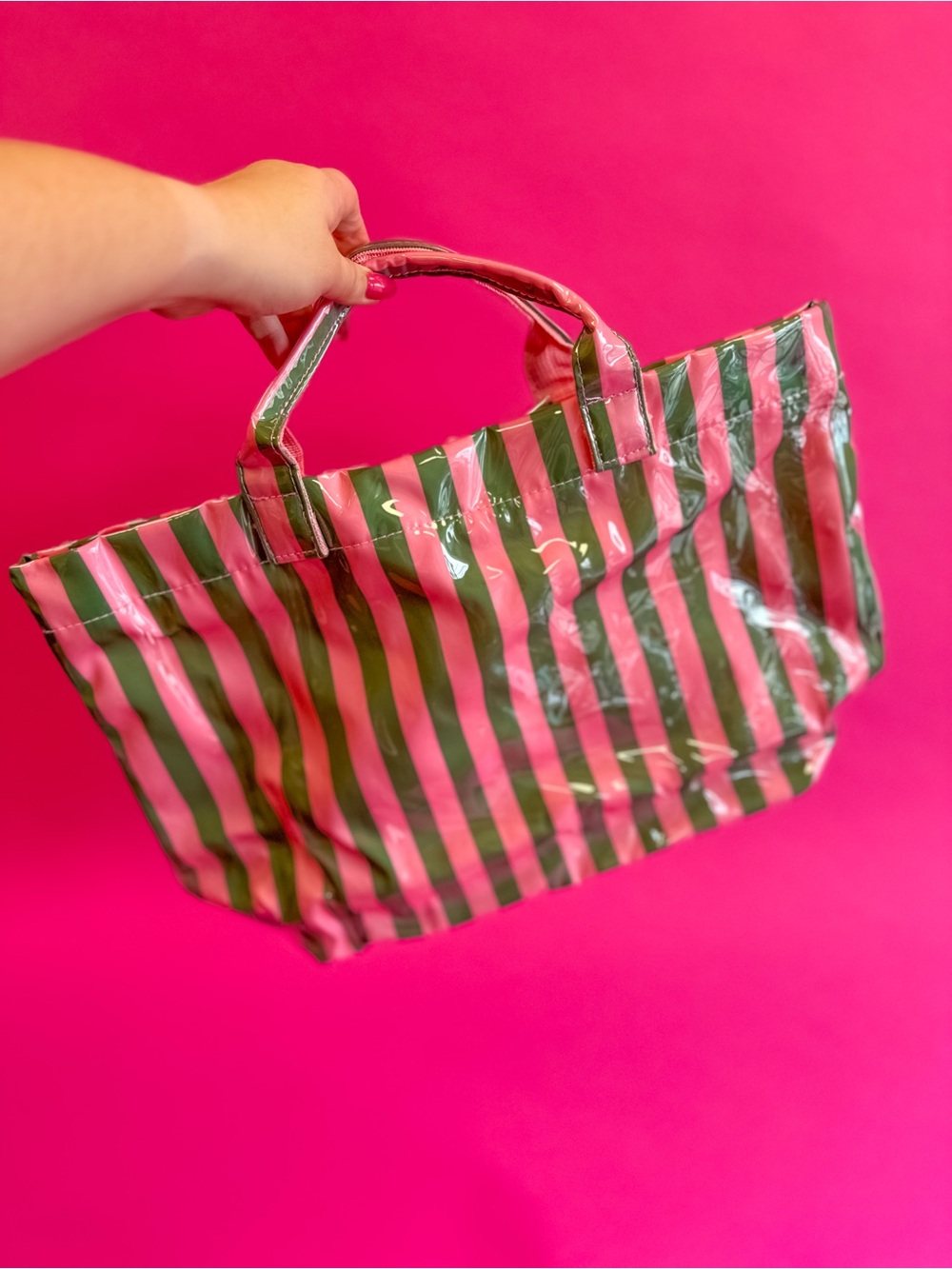 Summer Tote - Green and Pink